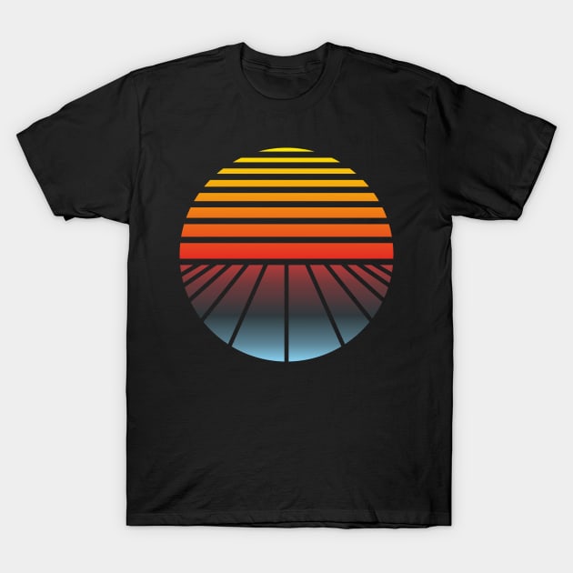 80's Sun Outrun T-Shirt by jagabeic